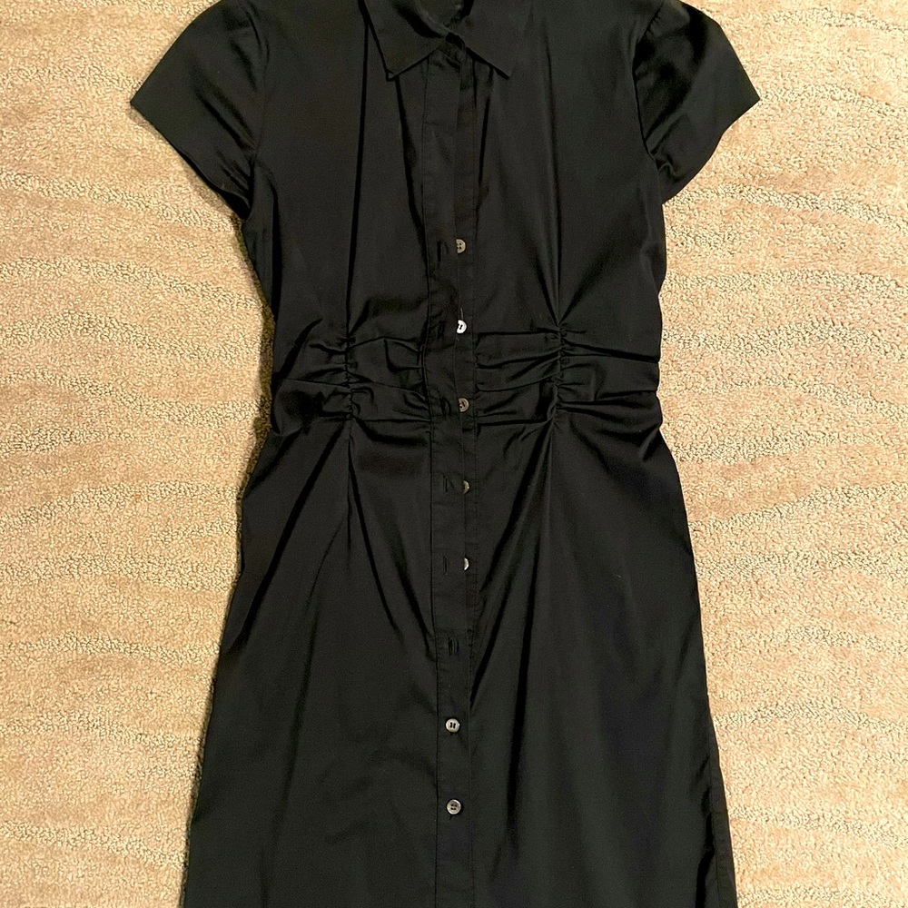 Theory black shirt dress